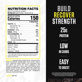 RYSE Loaded Protein Powder - Chocolate Cookie Blast - 25g Whey Protein Isolate & Concentrate with Prebiotic Fiber & MCTs - Low Carb, Low Sugar, Digestive-Friendly - 27 Servings / 2 lb Tub