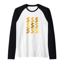 University Varsity-Gold So Money University Varsity-Gold Raglan Baseball Tee