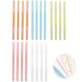 SHSHANLC Paper Fasteners, 2-Hole Files, Set of 20, A4 Size, Document Binding, Flat File, Color Coded Clear, Printing, Durable, Flexible, Easy to Use, Filing, Office and School