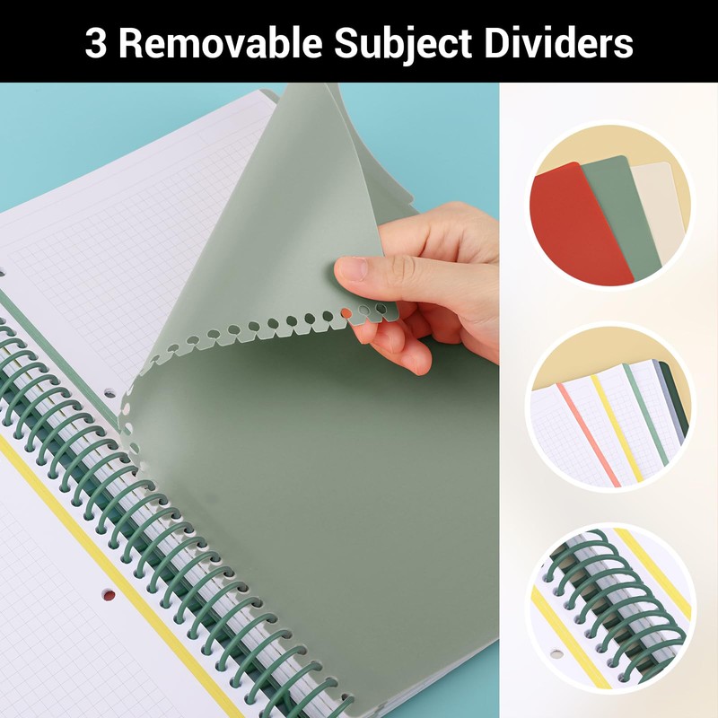 Yarotm Spiral A4 Notebook - Squared Paper Notebooks A4 Wirebound