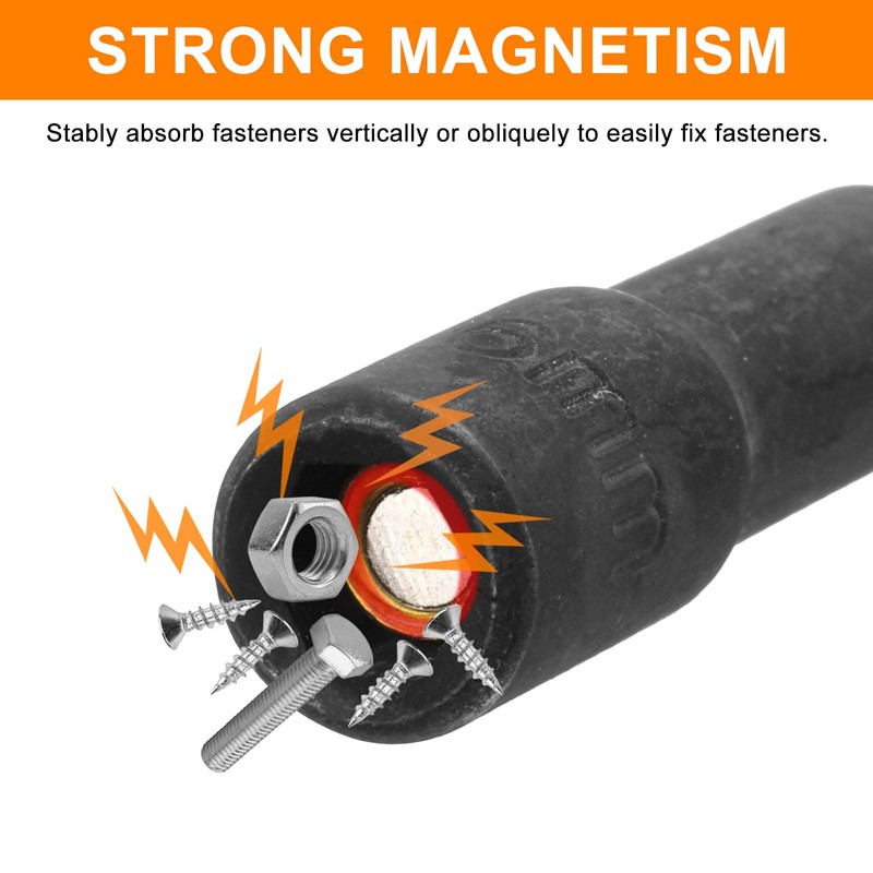 sourcing map Magnetic Nut Driver 8mm Hex Drive Socket CR-V