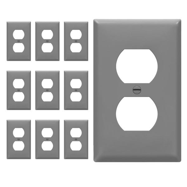 ENERLITES Duplex Wall Plates Kit, Home Electrical Outlet Cover, 1-Gang