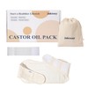 Castor Oil Pack Wrap, Comfort Fit, Cotton Flannel Pad, Reusable