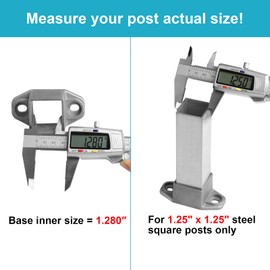 OTTFF 20 Pack Aluminum Square Post Flange Anchor Base Fits 1-1/4" Square Tube, Wall Mount Rail End Fence Bracket Connector for Deck Railing