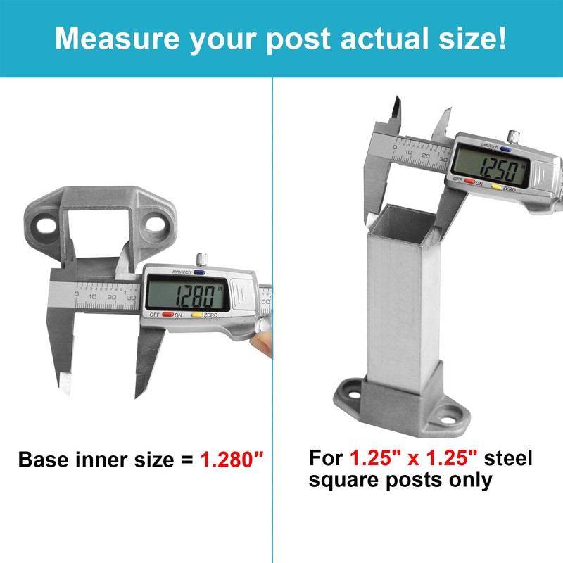 OTTFF 20 Pack Aluminum Square Post Flange Anchor Base Fits
