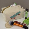 'Skateboard' Canvas Wash Bag/Makeup Case (CS00018734)
