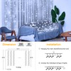 Ollny Curtain Lights 6.6x6.6ft, 200 LED White String Lights with