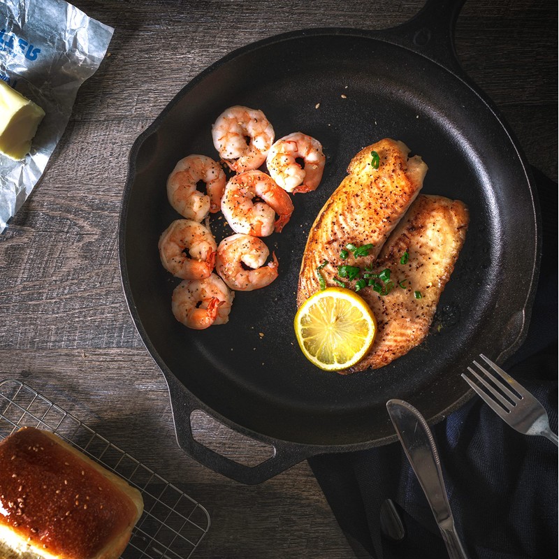 Utopia Kitchen Saute Frying Pan 12 Inch, Cast Iron Chefs