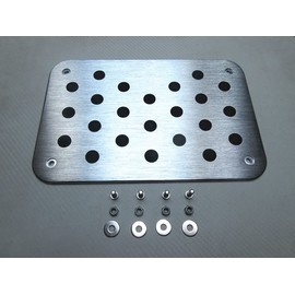 Universal Aluminum Heel Pad Plate Floor Mat Non-Slip Rubber