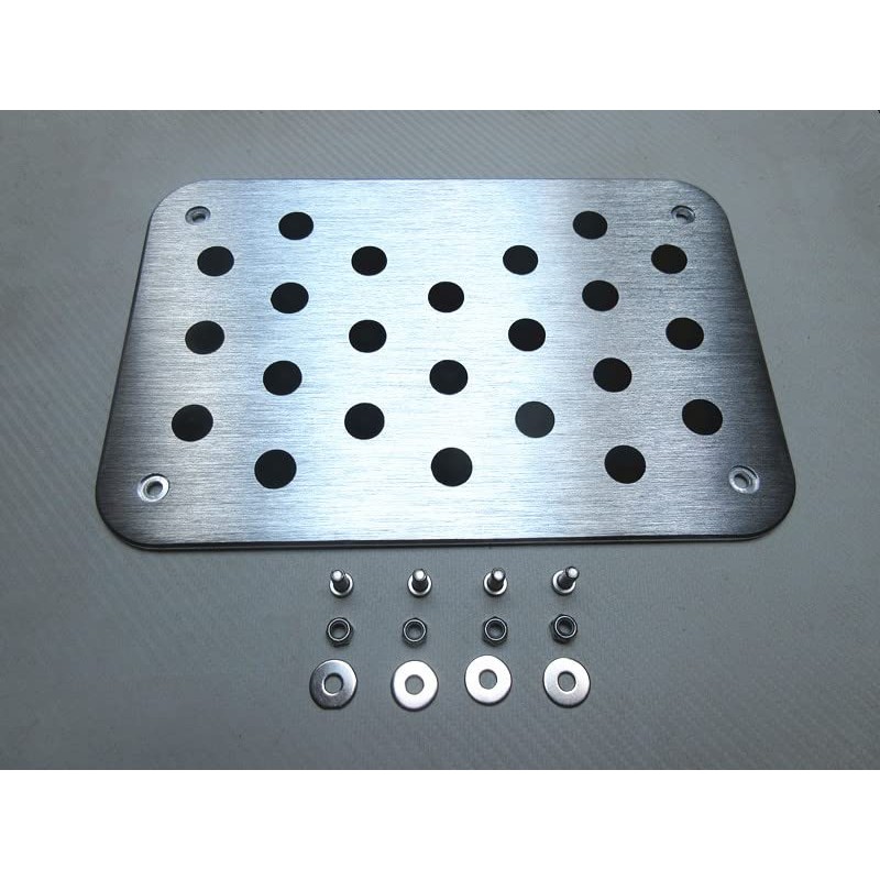Universal Aluminum Heel Pad Plate Floor Mat Non-Slip Rubber