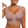 SHAPELLX Post Surgery Compression Bras Front Closure Bras Wirefree Mastectomy