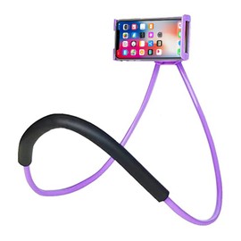Hosann Century Universal Moblie Phone Stand,Lazy Cell Phone Holder & Neck Cell Tablet Phone Mount Holder Flexible Lazy Bracket (Purple)