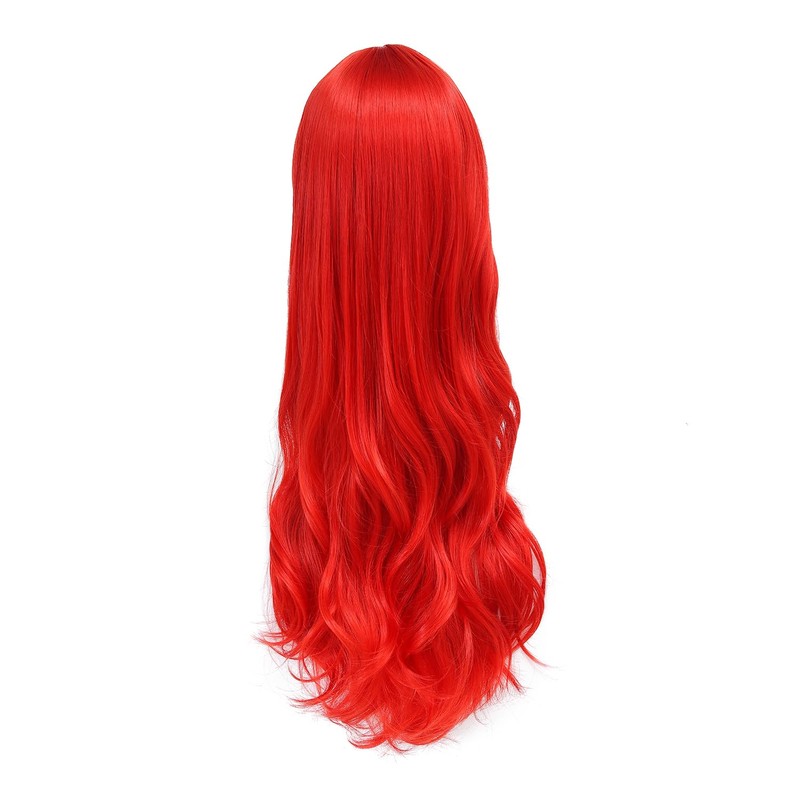 Long Curly Wig with Bangs Synthetic Hair Halloween Cosplay Costume