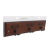 Threshold 18"x4" Hook Rail With 3 Hooks Cocoa Board &