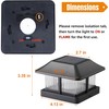 Dynaming Solar Flame Post Cap Lights Outdoor, Solar Powered Fence