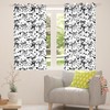 Erosebridal Black Princess Bow Window Curtains 2 Panels 42" Wx84