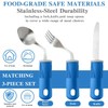 Adaptive Utensils (3-Piece) - Bendable Adaptive Utensils Weighted Stainless Steel