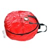 Christmas Wreath Storage Bag PE Woven Fabric Dustproof Round Red