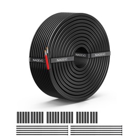 NAOEVO 12 Gauge Wire 2 Conductor Electrical Wire, 12 AWG Stranded PVC Cord, 12V Low Voltage/Tinned Copper/Flexible Cable for Automotive Wiring, Lamp Cord, Marine Cable (30FT)