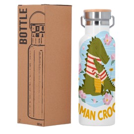 Thermo-Thermode-Edelstahlflasche - Odile la Maman Krokodil Zeichnung Illustration - 500 ml (17 Unzen)