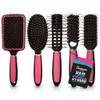 SOL 5pk Hair Brush Set for Women - Paddle, Round