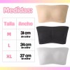 Veraly 3pzs Brasier Push Up Strapless Sin Tirantes Y Invisible