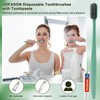 HOFASON Disposable Toothbrushes with Toothpaste 200 Pack, Travel Bulk Toothpaste