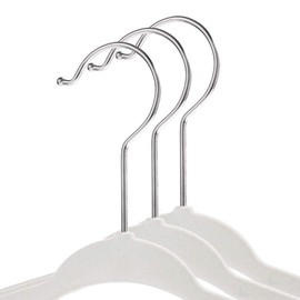 Casafield 50 Velvet Baby Hangers - 11" Size for Infant & Toddler Clothes - Ivory