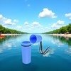 Blue Waterproof Storage Bottle Container with Lanyard – Floating Dry