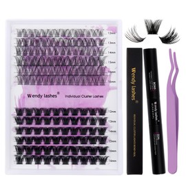 Lash Clusters Kit for Eyelash Extensions: DIY, Natural, Fluffy, Wispy, Waterproof, Anime, Manga, Cat Eye, FT250201-C4+ZW-07-D-1216