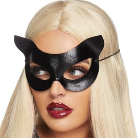 Leg Avenue Vinyl Cat Mask (One Size),Black