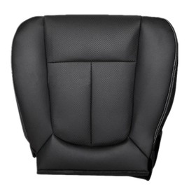 NLQR Front Driver Bottom Replacement Perforated Seat Cover Black Microfiber Leather Compatible with Ford F150 Lariat 2009-2014