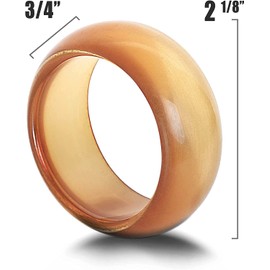 Gold Napkin Rings, Elegant Décor Colored Resin Napkin Holder Ring Set for Christmas, Thanksgiving, Dinner Parties, Weddings, Holidays, and Summer Winter Gathering | Value Pack of 12 | Amber