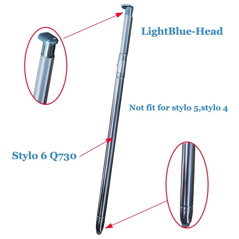 Light Blue Holographic Stylus Pen Replacement Parts for LG Stylo