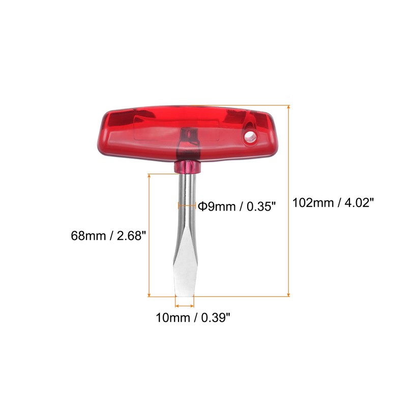 sourcing map T Handle Flat Head Screwdriver 10mm Easy to