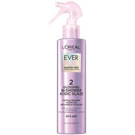 L'Oral Paris L'Oreal Paris Sulfate Free Glossing In Shower Acidic Glaze, Intensifies Hair Shine & Smoothness, Argan Oil Infused Vegan Hair Care, EverPure, 6.7 Oz