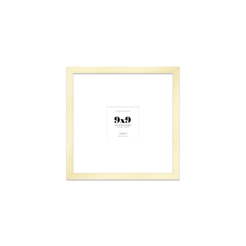 9x9" Square Picture Frame, Display Pictures 5x5" With Mat or