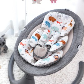 Man Fai Sky Infant Car Seat Insert, Car Seat Head Support Baby with 2 Strap Covers, Ultra-Soft Newborn Carseat Insert, Perfect for Car Seat, Stroller, Swing, Animals