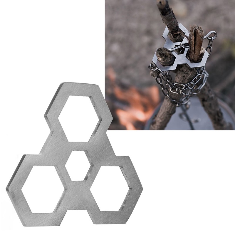 Campfire Grill Tripod Board Stainless Steel Campfire Support Plate with