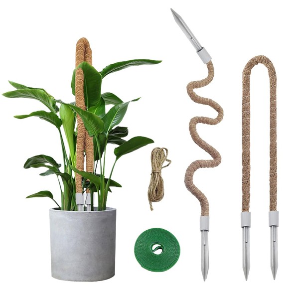 Koonafy 47" Moss Pole for Plants, Bendable Monstera Plant Support,