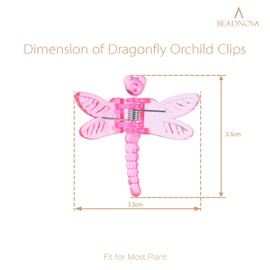 BEADNOVA Orchid Clips 30Pcs Dragonfly Plant Clips Orchid Support Clips Vine Clips Plant Clips for Support Flower Orchid Vine (Mix Color, 30PCS)