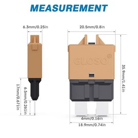 GLOSO GLOSO Circuit Breaker Blade Fuse E39 (T3) Manual Reset Fuse For Car Truck RV Automotive Marine Boat Trolling motor & Custom Wiring Audio battery protection/Low Profile ATC/ATO (10A - 1 Pack)