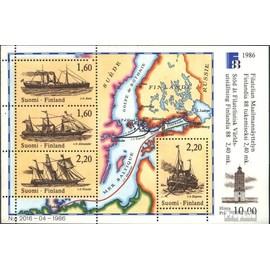 Finland block2 (complete.issue.) fine used/cancelled 1986 FINLANDIA 88 (Stamps for collectors) Seafaring/ships