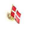 Danish Flag Metal Enamel Pin Badge, Metal