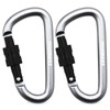 munkees 2-Pack D-Ring Carabiner with Lock , Caribeener Clips, Spring