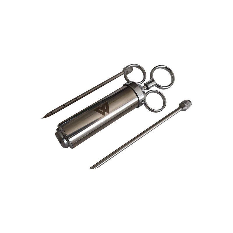 Stainless Steel BBQ Marinating Syringe Roasting Syringe Spice Syringe 60