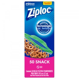 Ziploc Bolsa Reutilizable para Snack 50 piezas