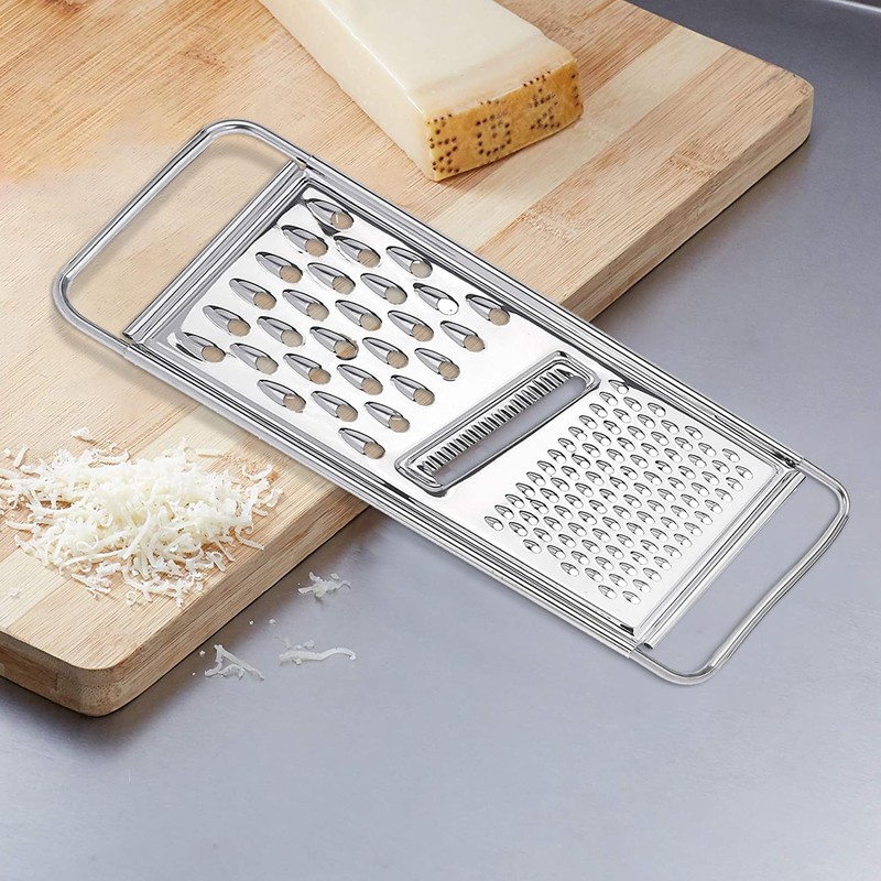 Stainless Steel Flat Cheese Grater, Zester & Parmesan Grater -
