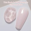 Sheer Nude Ligth Pink Glitter Gel Nail Polish，15ml Jelly Soft