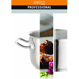 Domestic by Mäser, Professional Serie, Lid 20 cm, Stainless Steel from High Quality 18/10